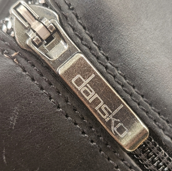 Dansko ankle boots women's 8.5 black leather Shayna clogs scandinavian new $190 - Picture 8 of 16